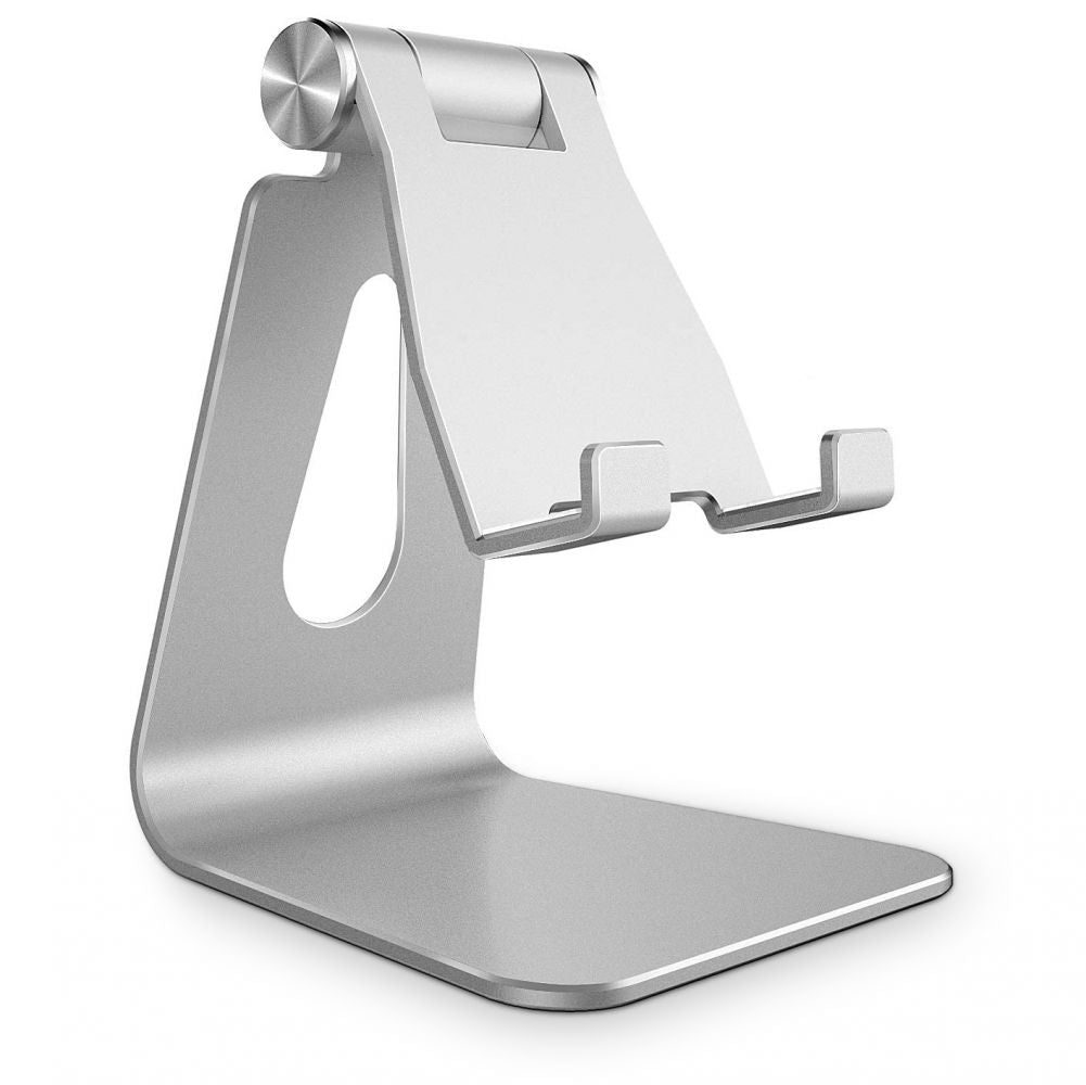 Techsuit - Desk Holder (Z4a) - Folding Feature, for Phone, Tablet, max 8" - Silver