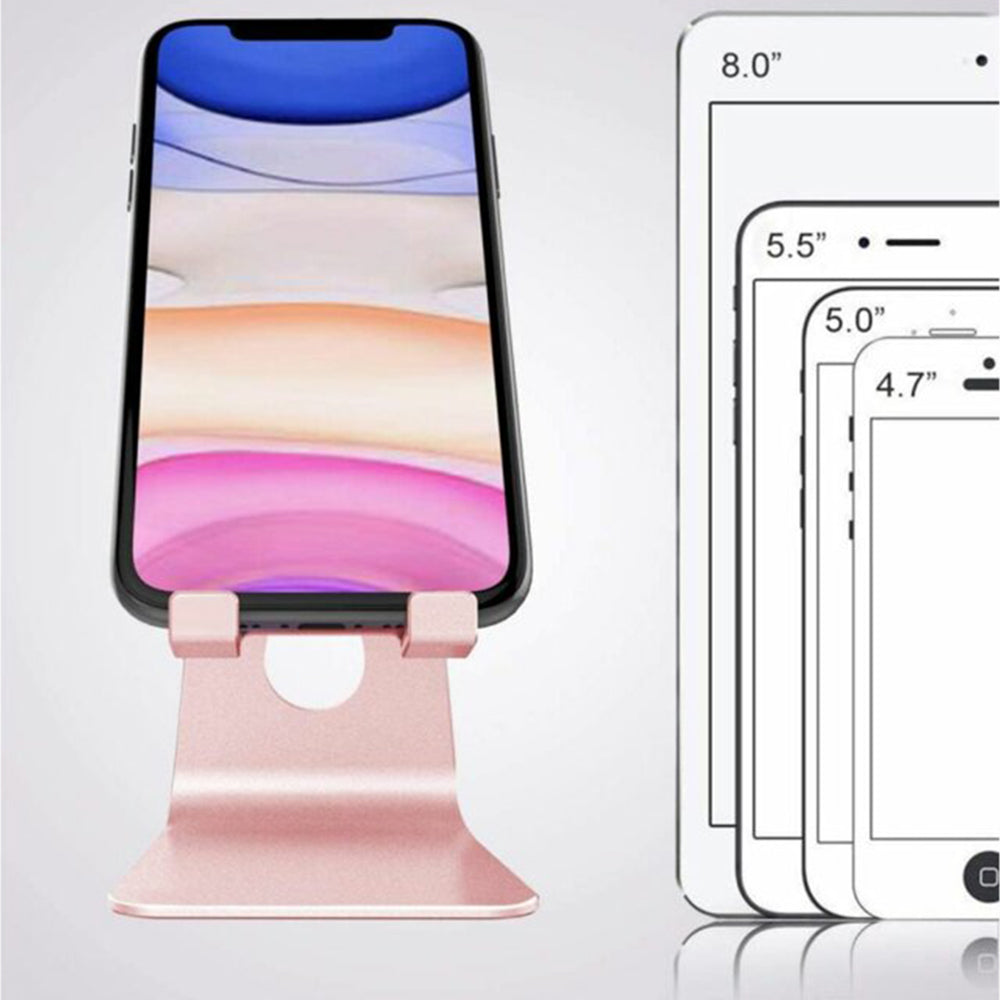 Techsuit - Desk Holder (Z4a) - Folding Feature, for Phone, Tablet, max 8" - Silver