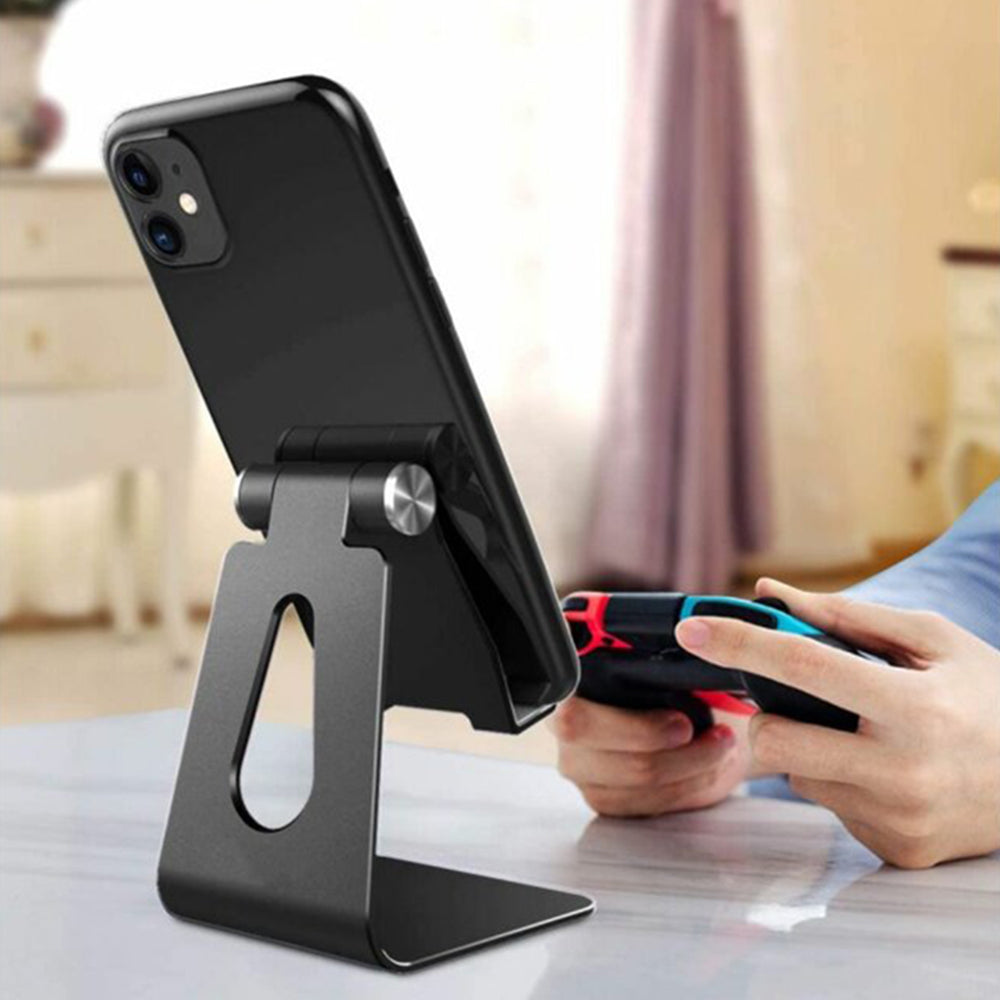 Techsuit - Desk Holder (Z4a) - Folding Feature, for Phone, Tablet, max 8" - Black