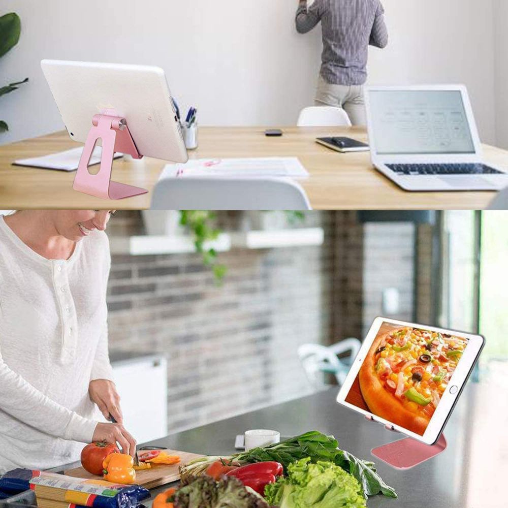 Techsuit - Desk Holder (Z4a) - Folding Feature, for Phone, Tablet, max 8" - Black