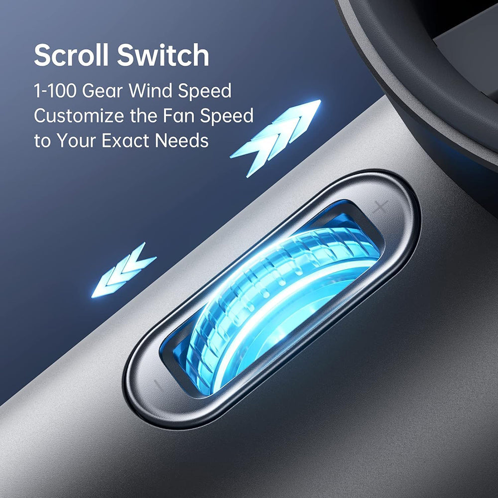 Techsuit - Premium Handheld Fan (F83) - Portable, Adjustable, Rechargeable, 4800mAh - Grey