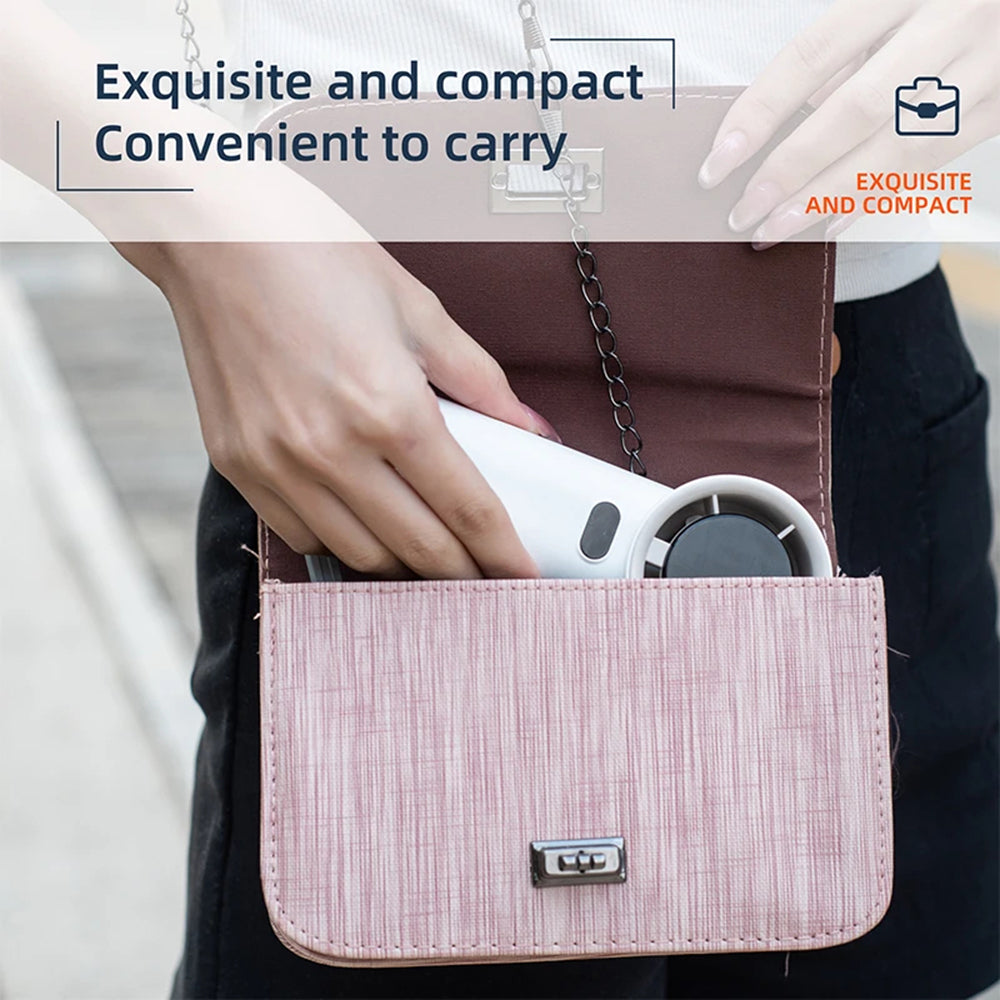 Techsuit - Premium Handheld Fan (K38) - Portable, Adjustable, Rechargeable, Digital Display, 4000mAh - Black