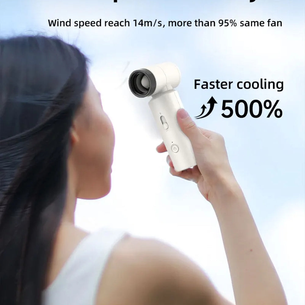 Techsuit - Premium Handheld Fan (FS15) - Multifunctional, Portable, Adjustable, 80000rpm, Rechargeable, 4500mAh - Navy Blue