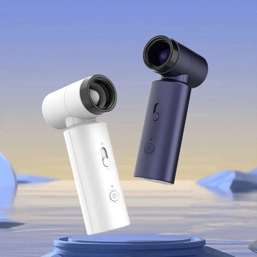 Techsuit - Premium Handheld Fan (FS15) - Multifunctional, Portable, Adjustable, 80000rpm, Rechargeable, 4500mAh - Navy Blue