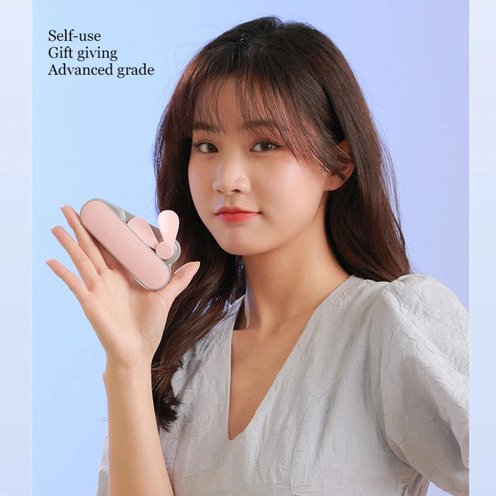 Techsuit - Handheld Fan (TF1) - Portable, for Pocket, Adjustable, Rechargeable, Silent, 1200mAh - Green