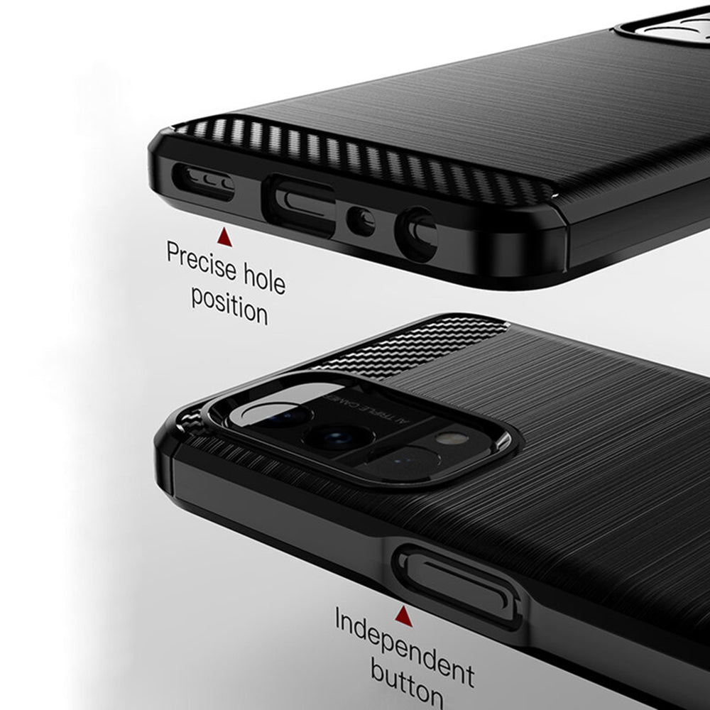 Techsuit - Carbon Silicone - Oppo A54 5G / A74 5G / OnePlus Nord N200 5G - Black
