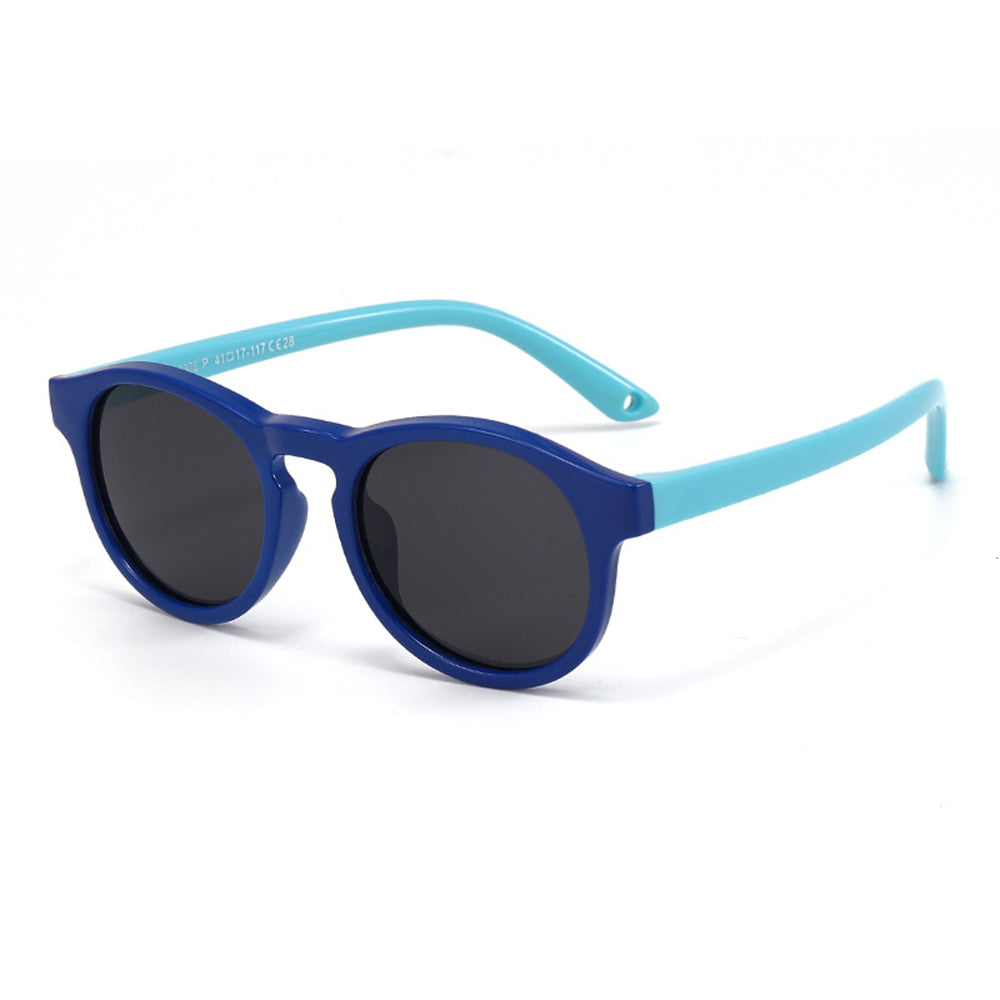 Techsuit - Μόδα > Αξεσουάρ > Γυαλιά Ηλίου Polarised (8308-C28) - for Babies, Round Shape, with Strap - Dark Blue / Sky Blue