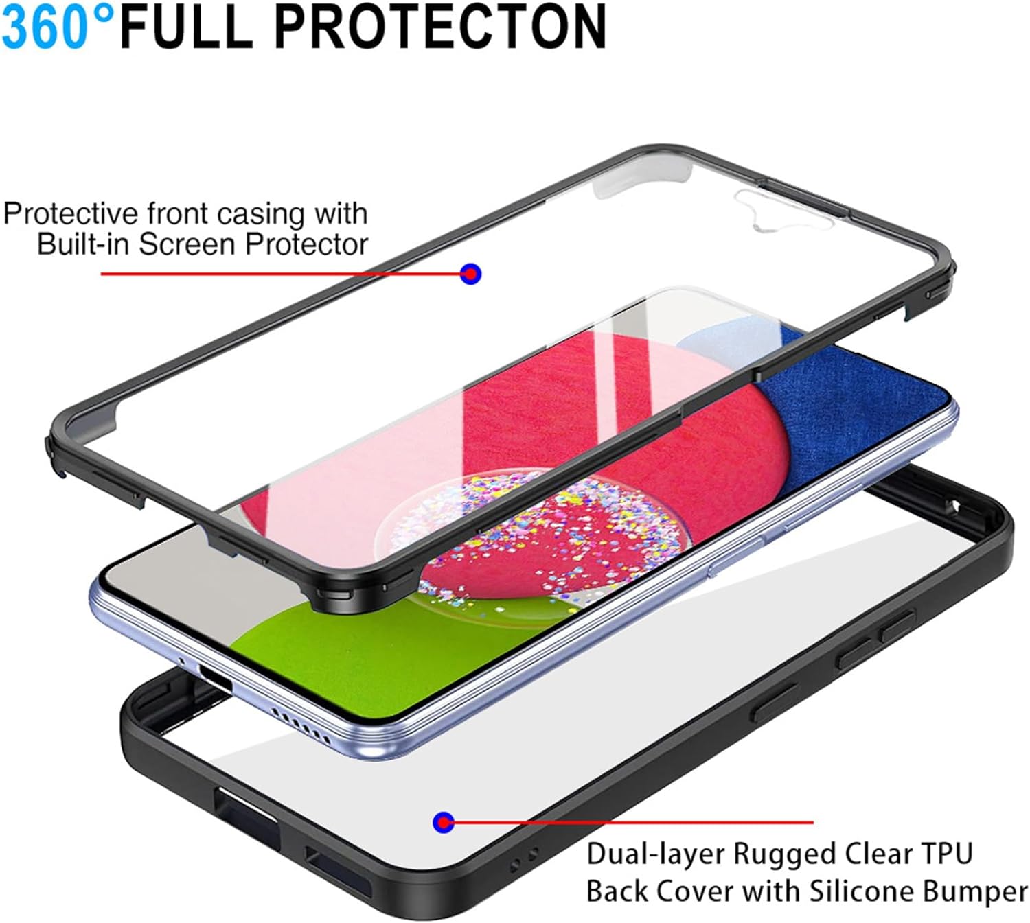 Techsuit - ColorVerse 360 Series + Screen Protector - Galaxy S23 Plus - Pink