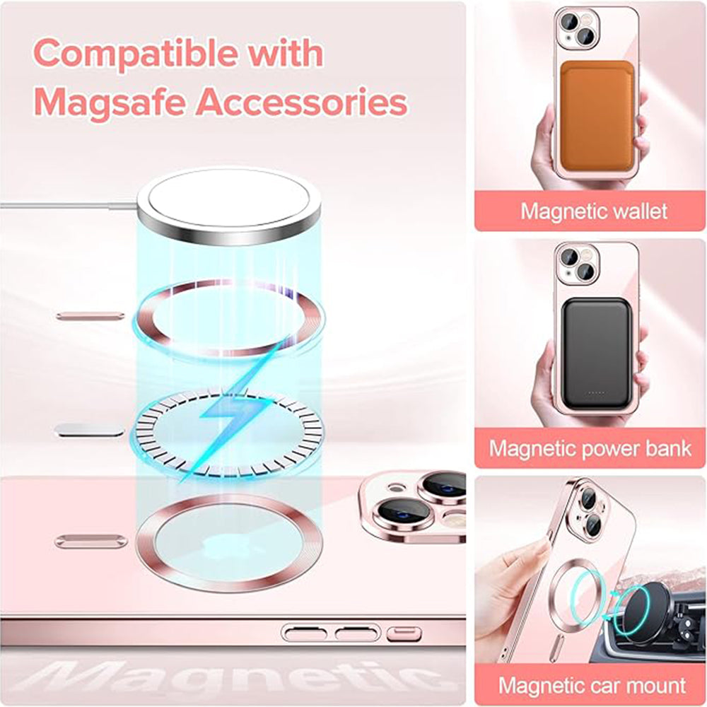 Techsuit - Luxury Crystal MagSafe - iPhone 15 - Pink