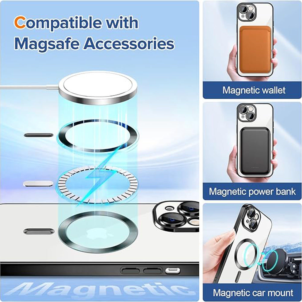 Techsuit - Luxury Crystal MagSafe - iPhone 14 - Black