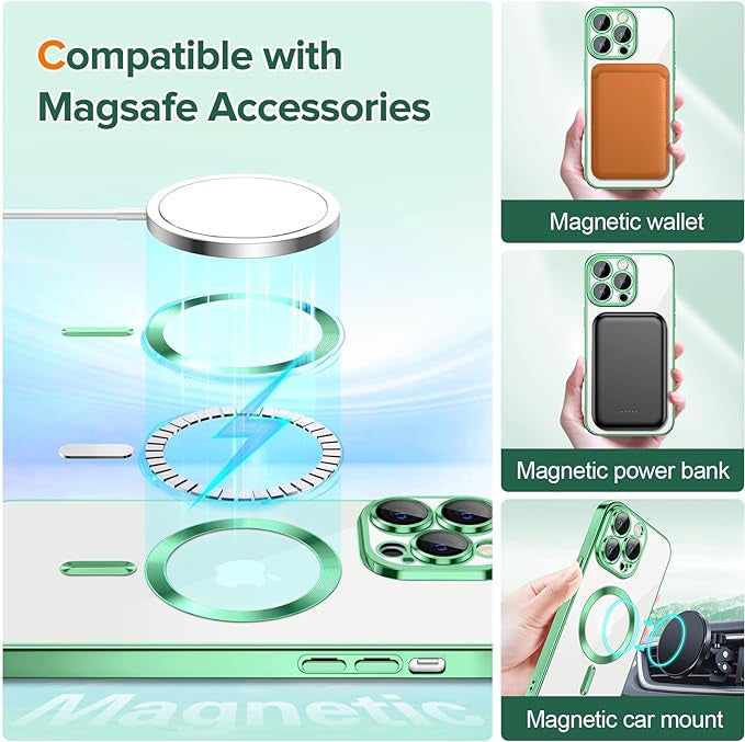 Techsuit - Luxury Crystal MagSafe - iPhone 12 Pro - Light Green