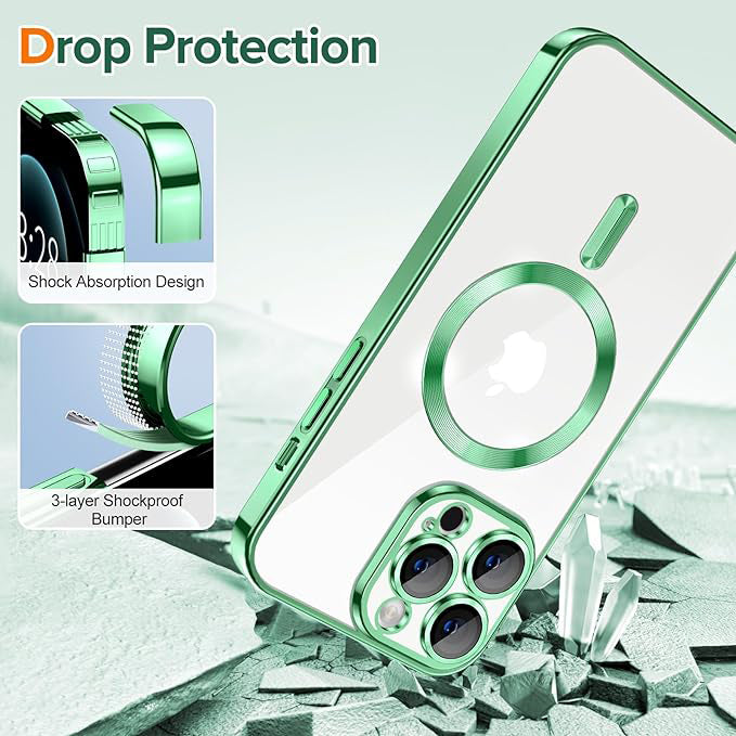 Techsuit - Luxury Crystal MagSafe - iPhone 12 Pro - Light Green