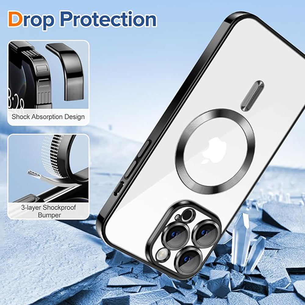 Techsuit - Luxury Crystal MagSafe - iPhone 12 Pro - Black