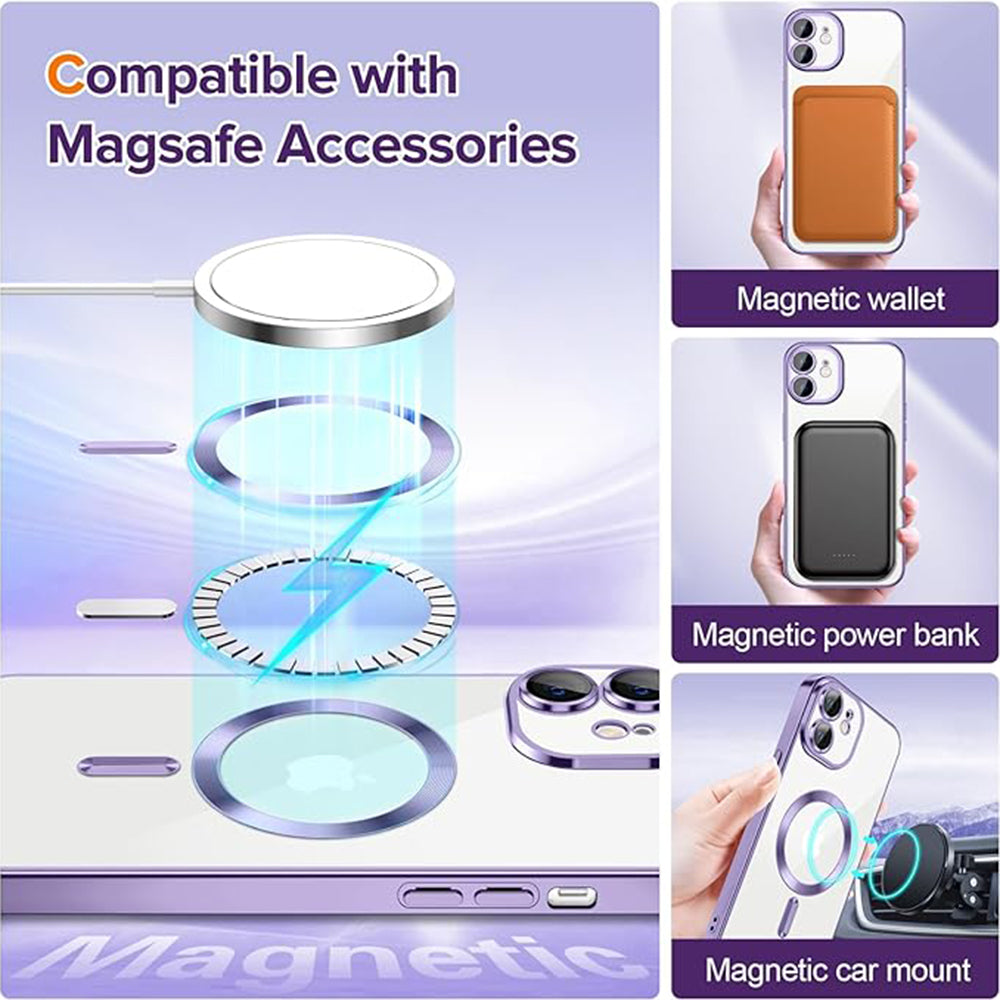 Techsuit - Luxury Crystal MagSafe - iPhone 12 - Light Purple