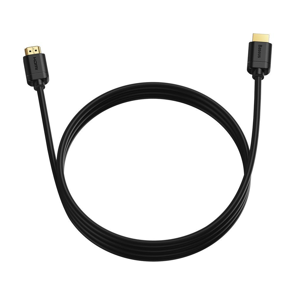 Baseus - Video Cable (CAKGQ-C01) - HDMI to HDMI, High Definition, 4K@60Hz, 3m - Black