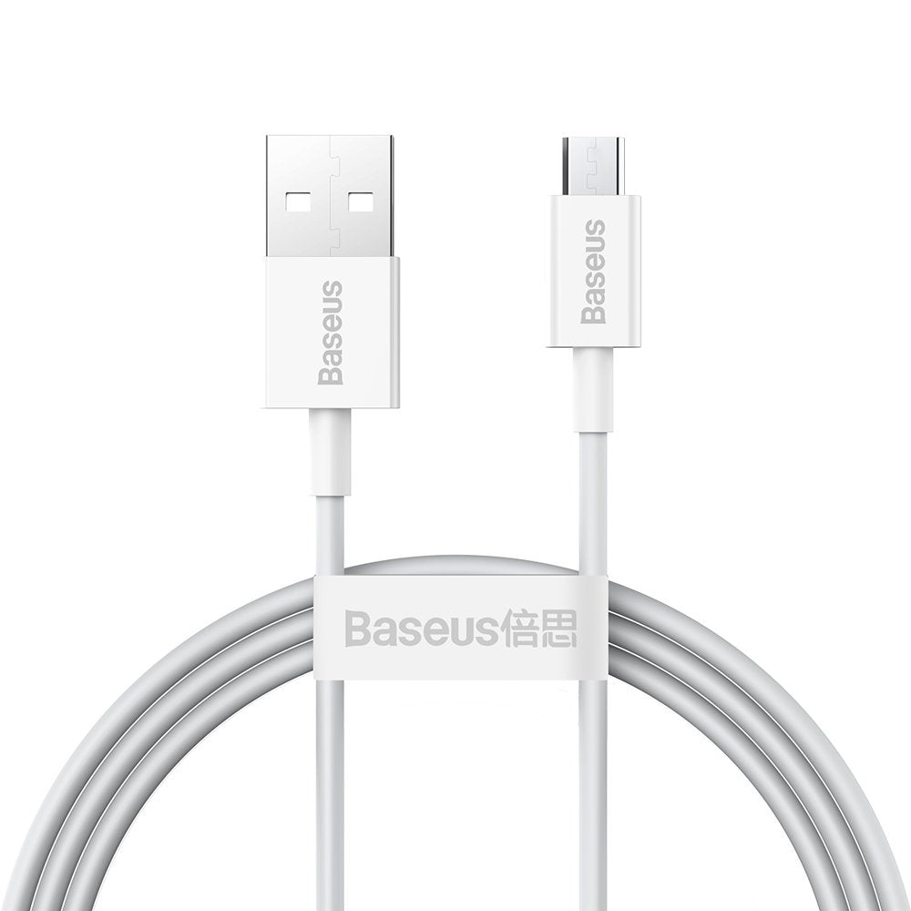 Baseus - Data Cable Superior Series (CAMYS-02) - USB to Micro-USB, 2A, 1m - White