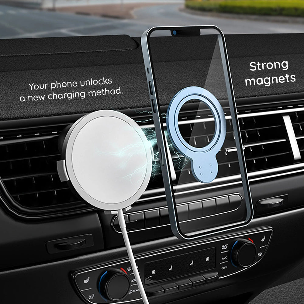 Techsuit - MagSafe Phone Ring (MPR4) - Round Shape, Aluminium Alloy - Blue