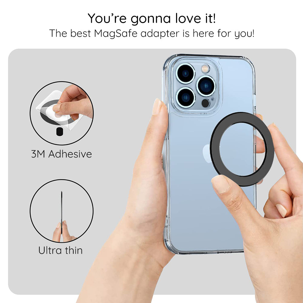 Techsuit - MagSafe Adapter (MPR5) - Round Shape, Aluminium Alloy, 3M - Orange