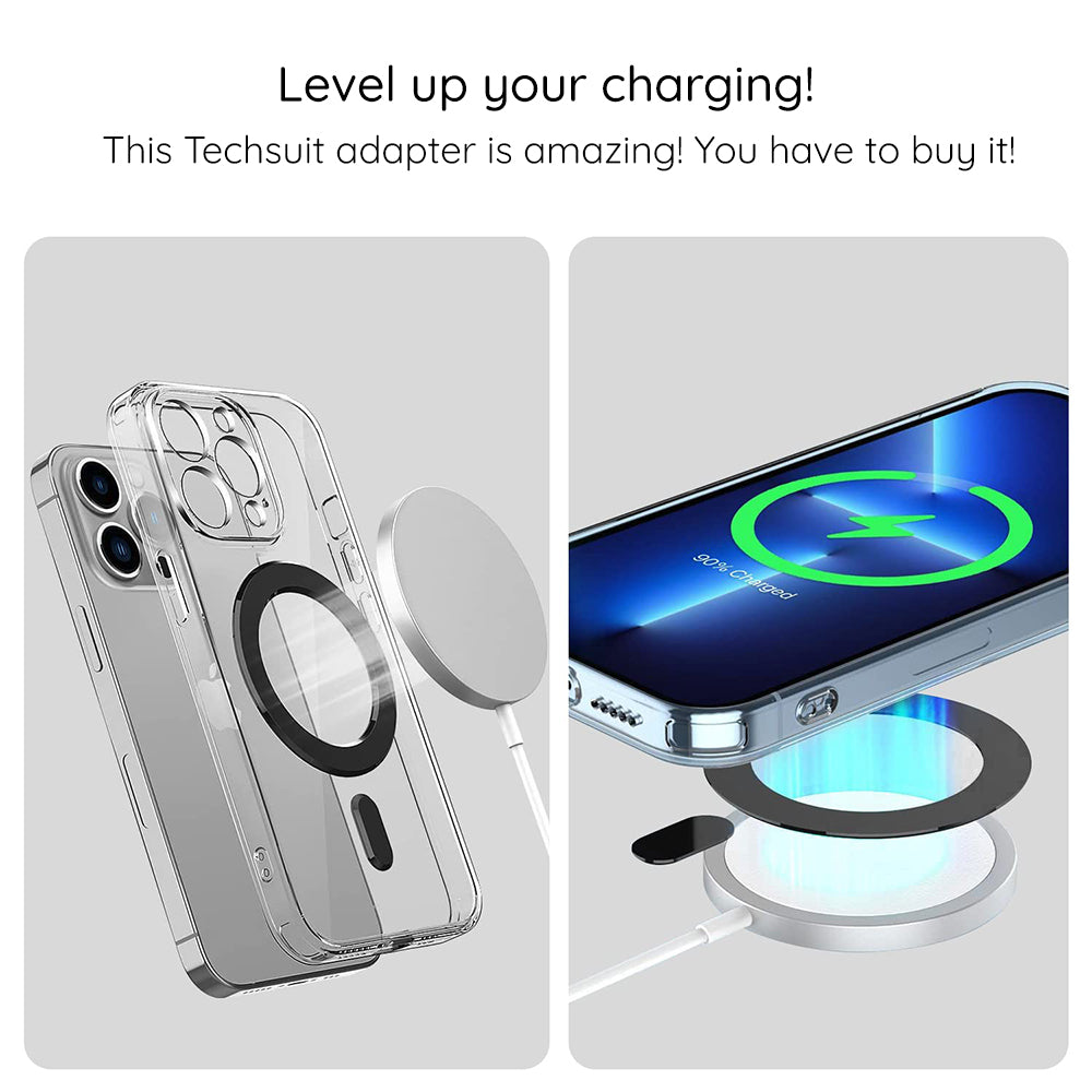 Techsuit - MagSafe Adapter (MPR5) - Round Shape, Aluminium Alloy, 3M - Orange