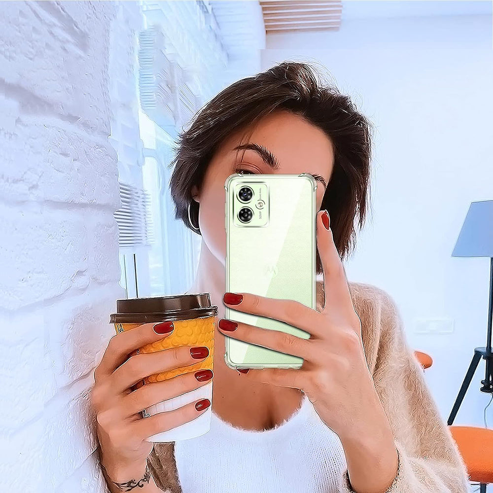 Techsuit - Shockproof Clear Silicone - Motorola Moto G54 Power Edition / G64 - Clear