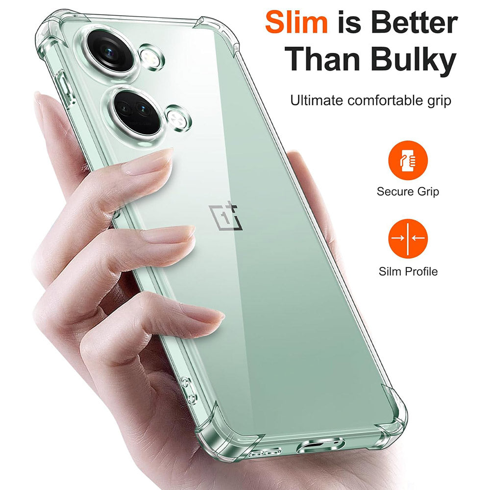 Techsuit - Shockproof Clear Silicone - OnePlus Nord 3 - Clear