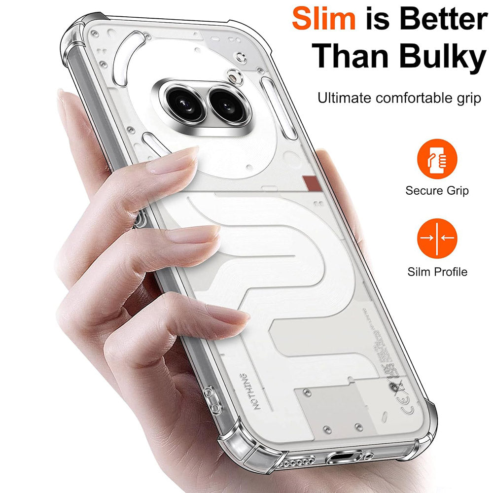 Techsuit - Shockproof Clear Silicone - Nothing Phone (2a) / (2a) Plus - Clear