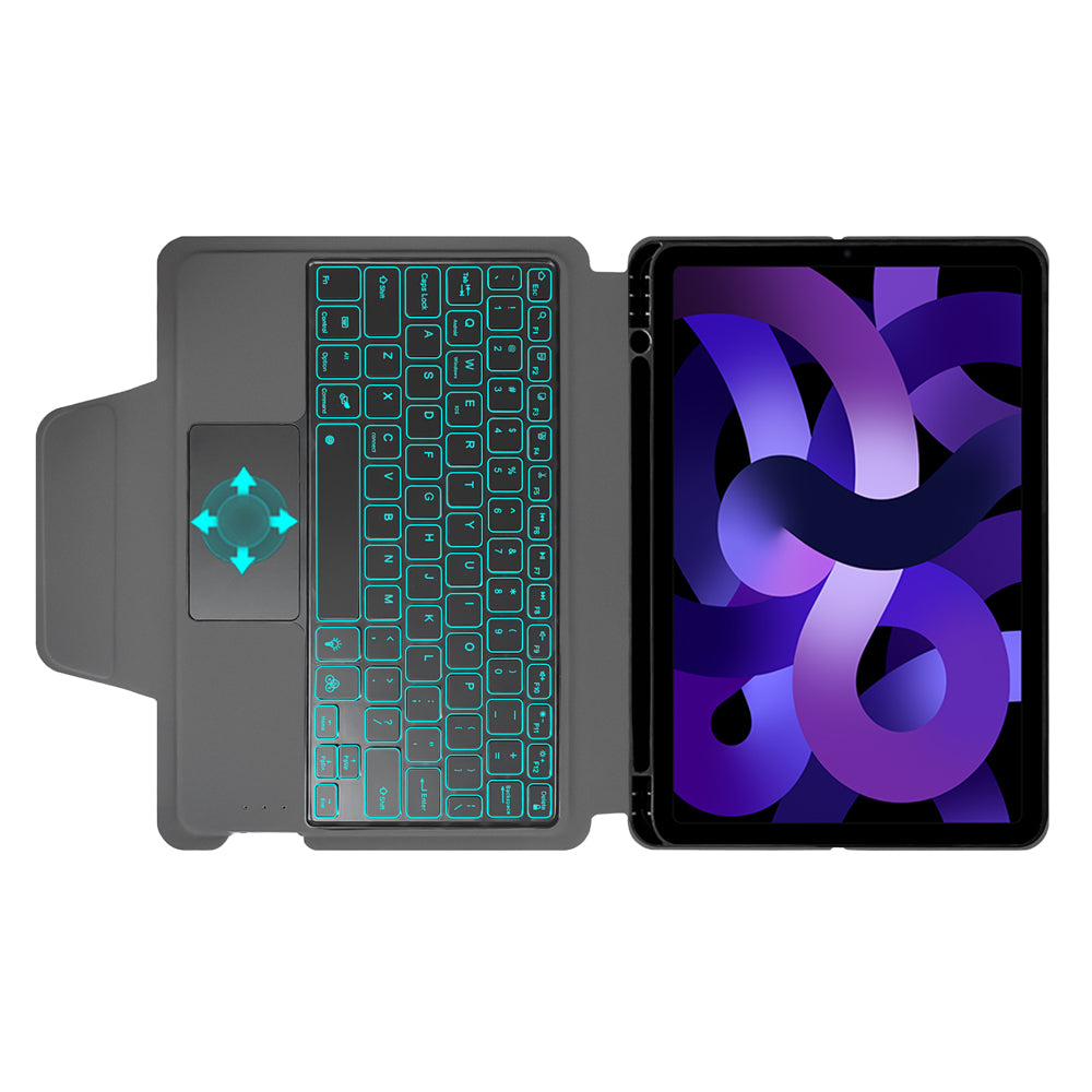 Techsuit - KeyTab Pro + Screen Protector (Keyboard/Stylus Holder) - iPad Air 4 2020/Air 5 2022 - Black