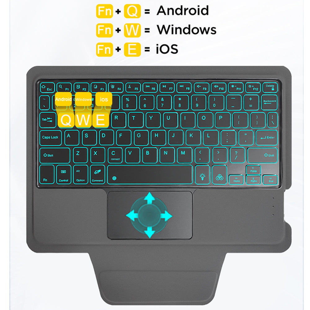 Techsuit - KeyTab Pro + Screen Protector (Keyboard/Stylus Holder) - iPad Air 4 2020/Air 5 2022 - Black