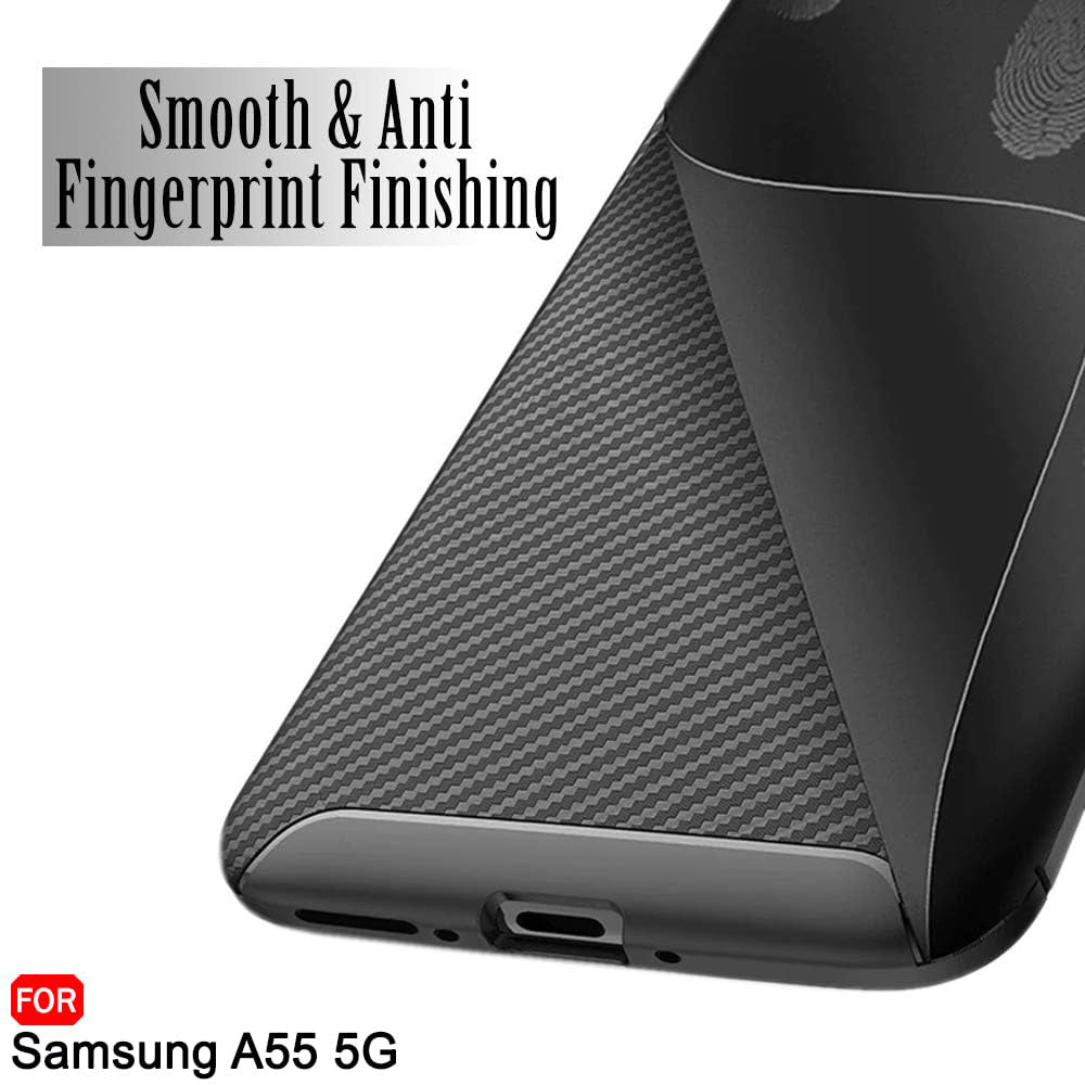 Techsuit - CarbonFiber - Galaxy A55 5G - Black