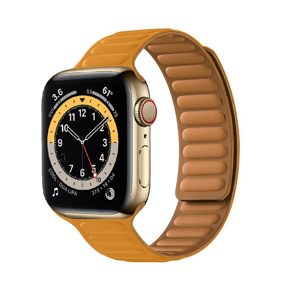 Techsuit - Watchband (W035) for WOMEN - Apple Watch 1/2/3/4/5/6/7/8/9/10/11/SE/SE 2/SE 3 (38/40/41/42mm) - Orange