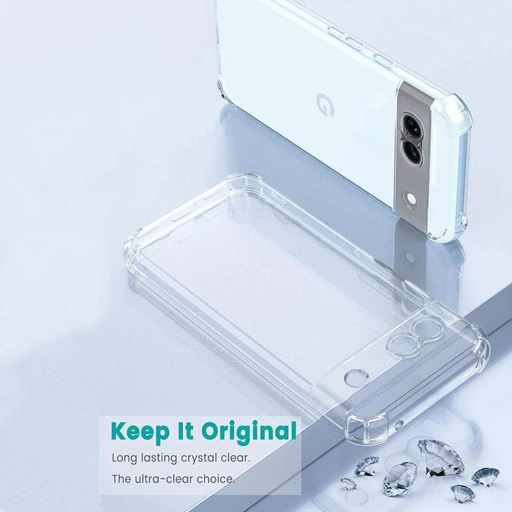 Techsuit - Shockproof Clear Silicone - Google Pixel 9 Pro - Clear