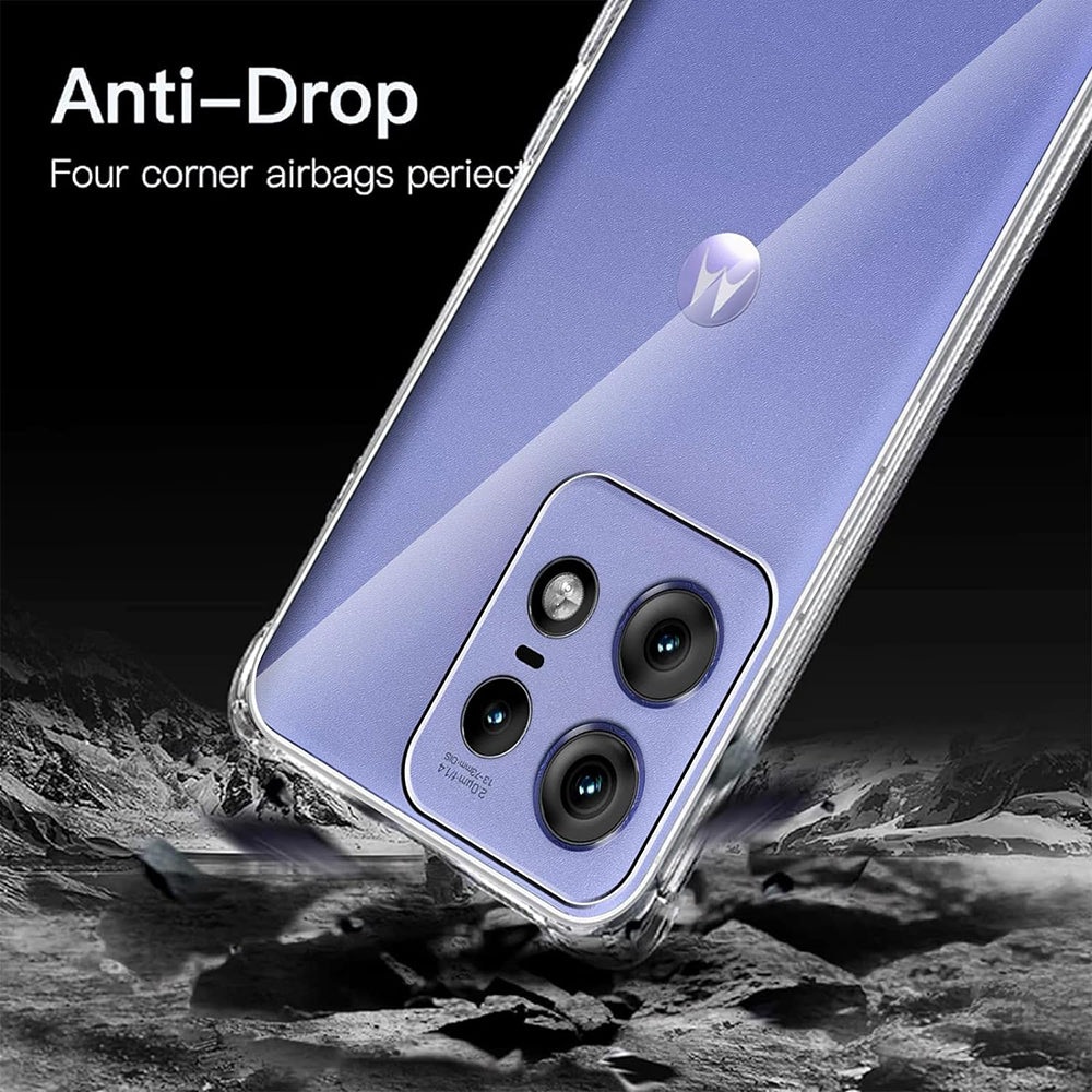 Techsuit - Shockproof Clear Silicone - Motorola Edge 50 Pro - Clear