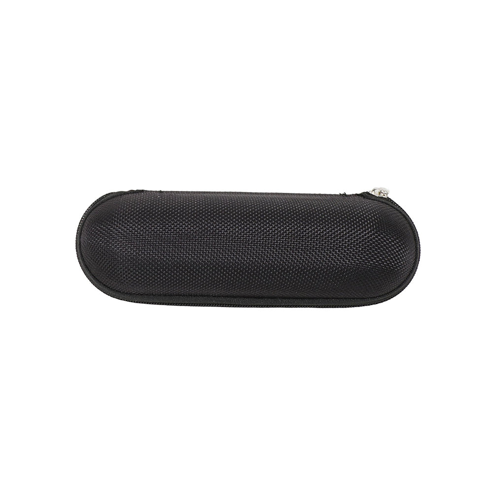 Techsuit - Glasses Case (ETOV1) - with Zipper, Eco Leather, 160 x 48 x 45mm - Black