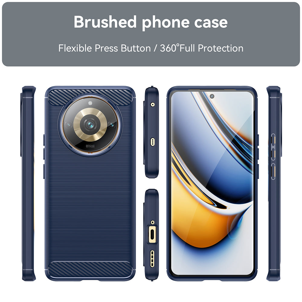 Techsuit - Carbon Silicone - Realme 11 Pro / 11 Pro+ - Blue