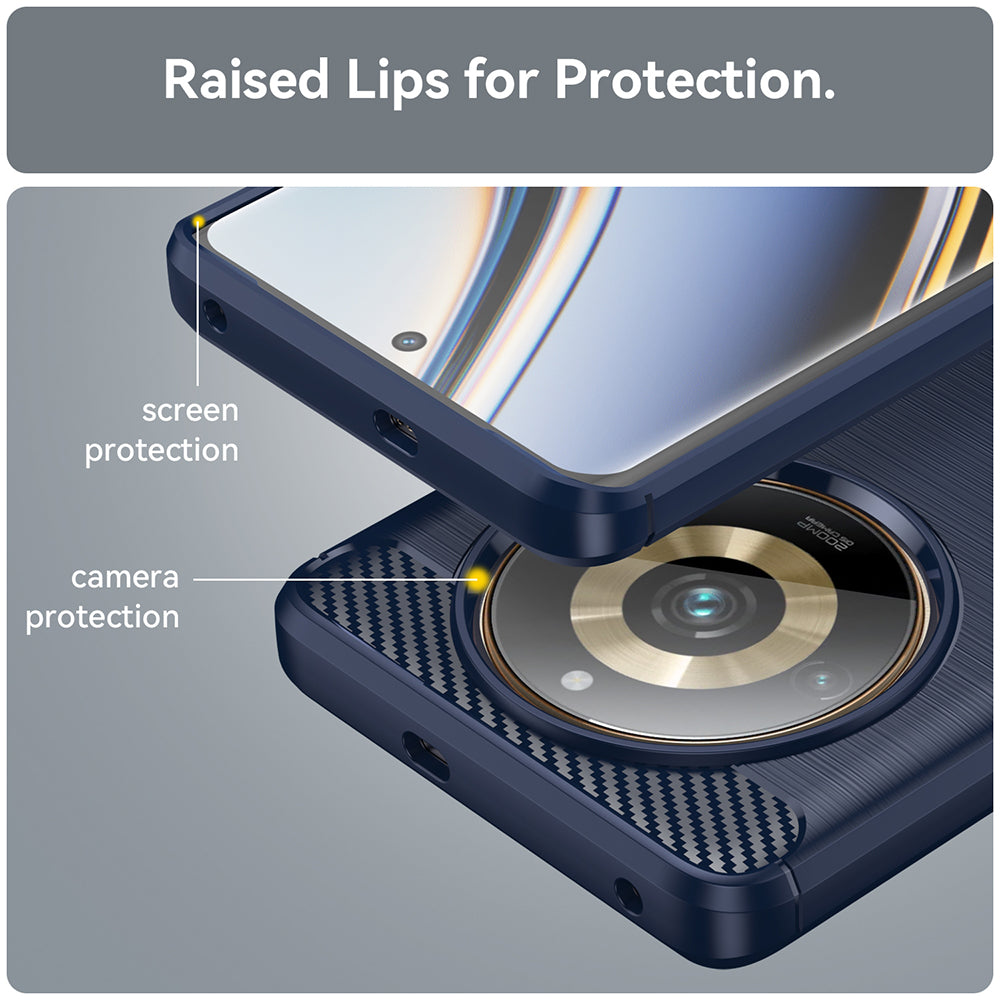 Techsuit - Carbon Silicone - Realme 11 Pro / 11 Pro+ - Blue