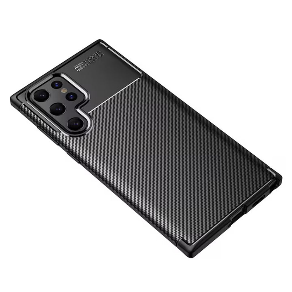 Techsuit - CarbonFiber - Galaxy S22 Ultra 5G - Black