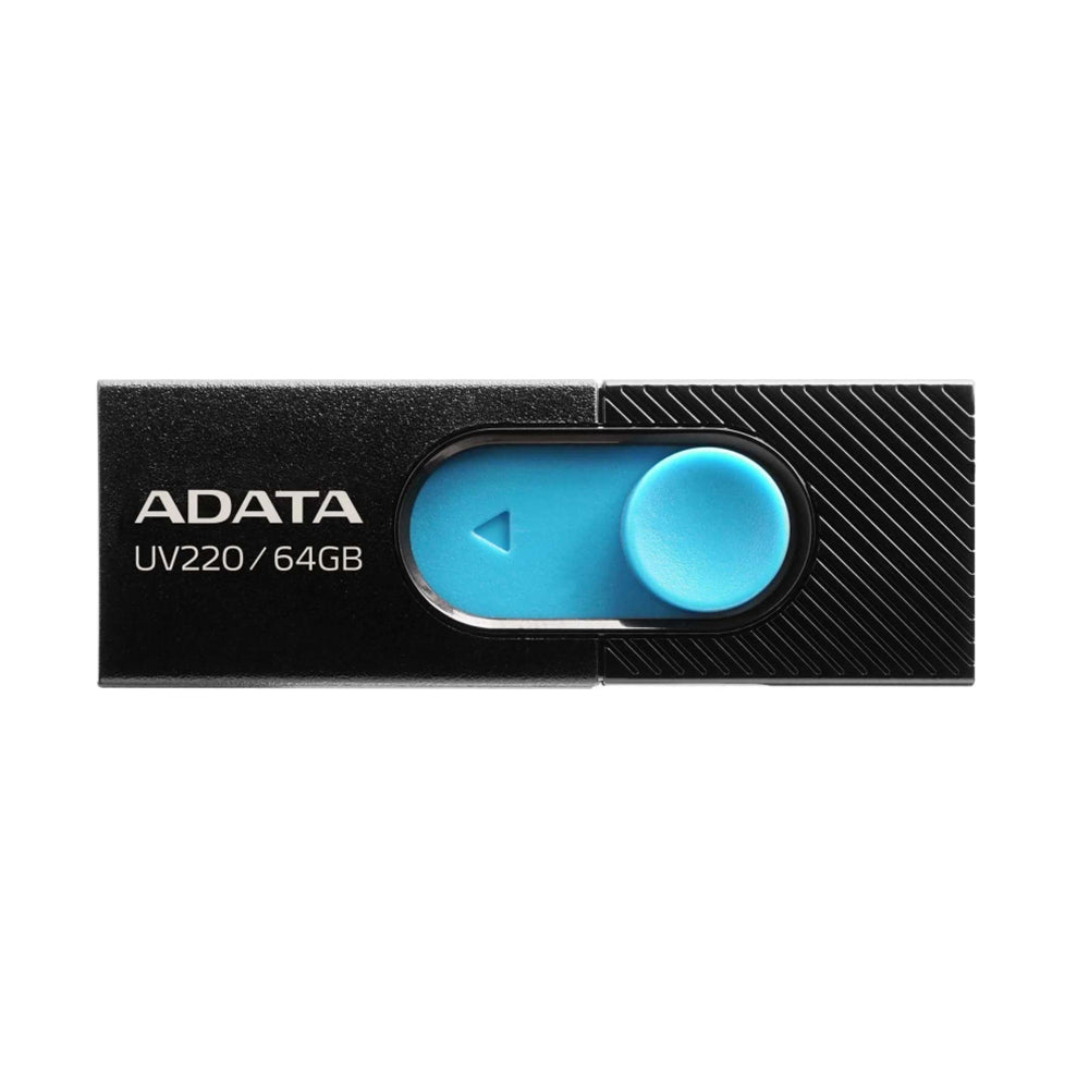 Adata - Memory Stick UV220 (AUV220-64G-RBKBL) - USB 2.0 FlashDrive, 64GB - Black