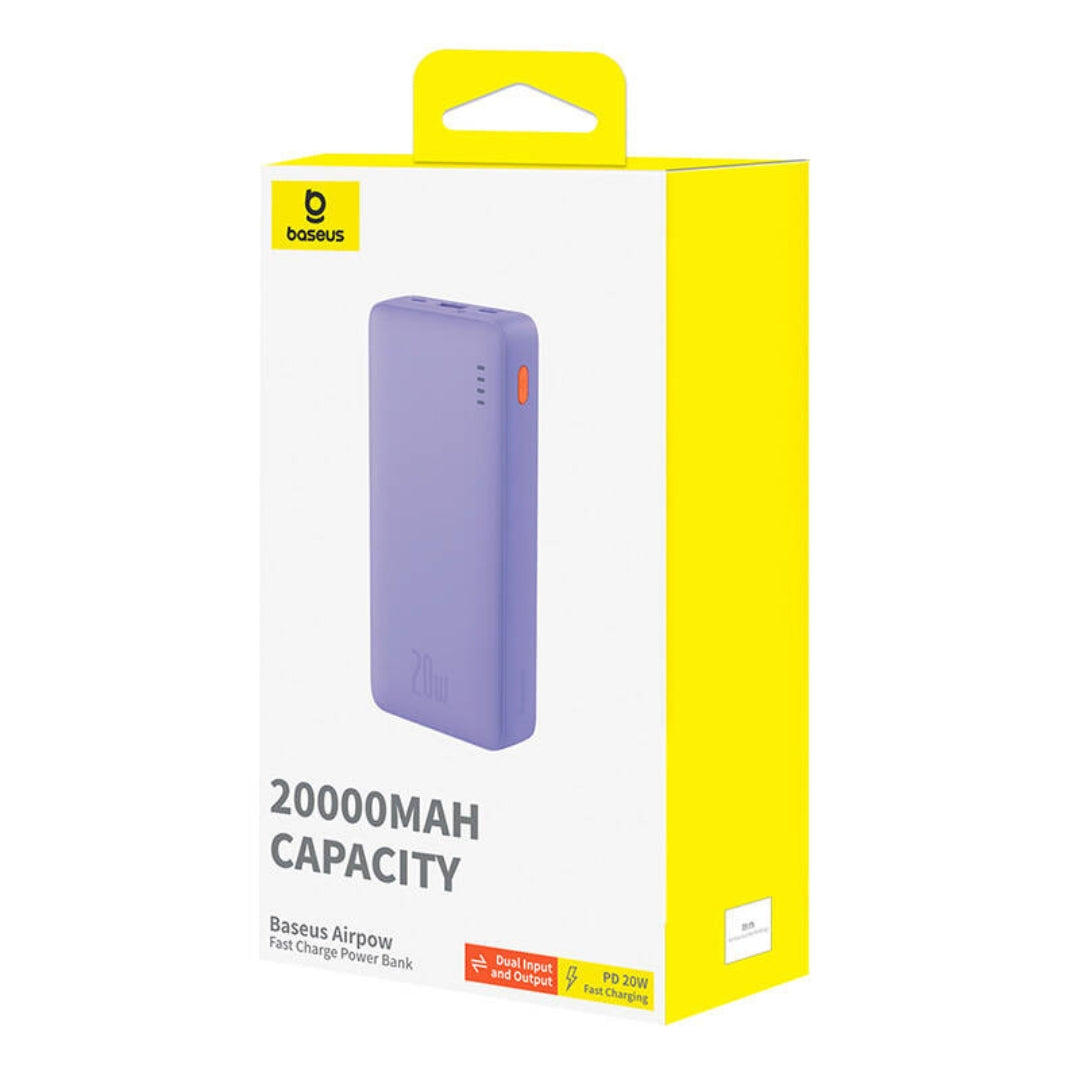Baseus Airpow 20000mAh 20W powerbank (μωβ)