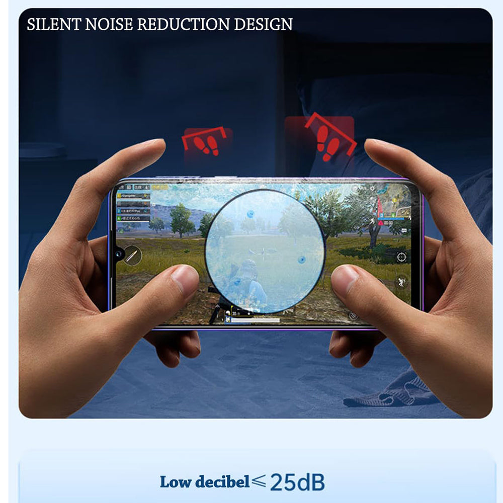 Techsuit - Phone Cooler (SL17) - Magnetic, Temperature Display, Lights, Fast Cooling, Hydraulic Noise Reduction - Black