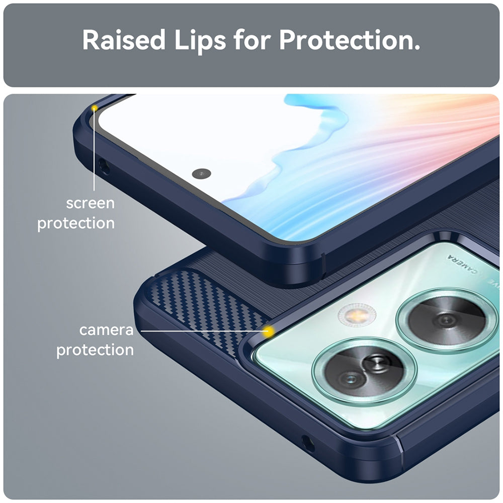 Techsuit - Carbon Silicone - Oppo A79 5G / OnePlus Nord N30 SE - Blue