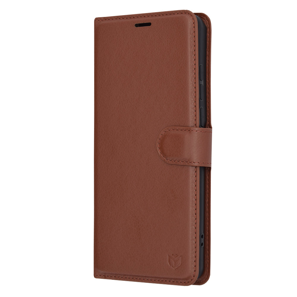 Techsuit - Leather Folio - OnePlus 12 - Brown