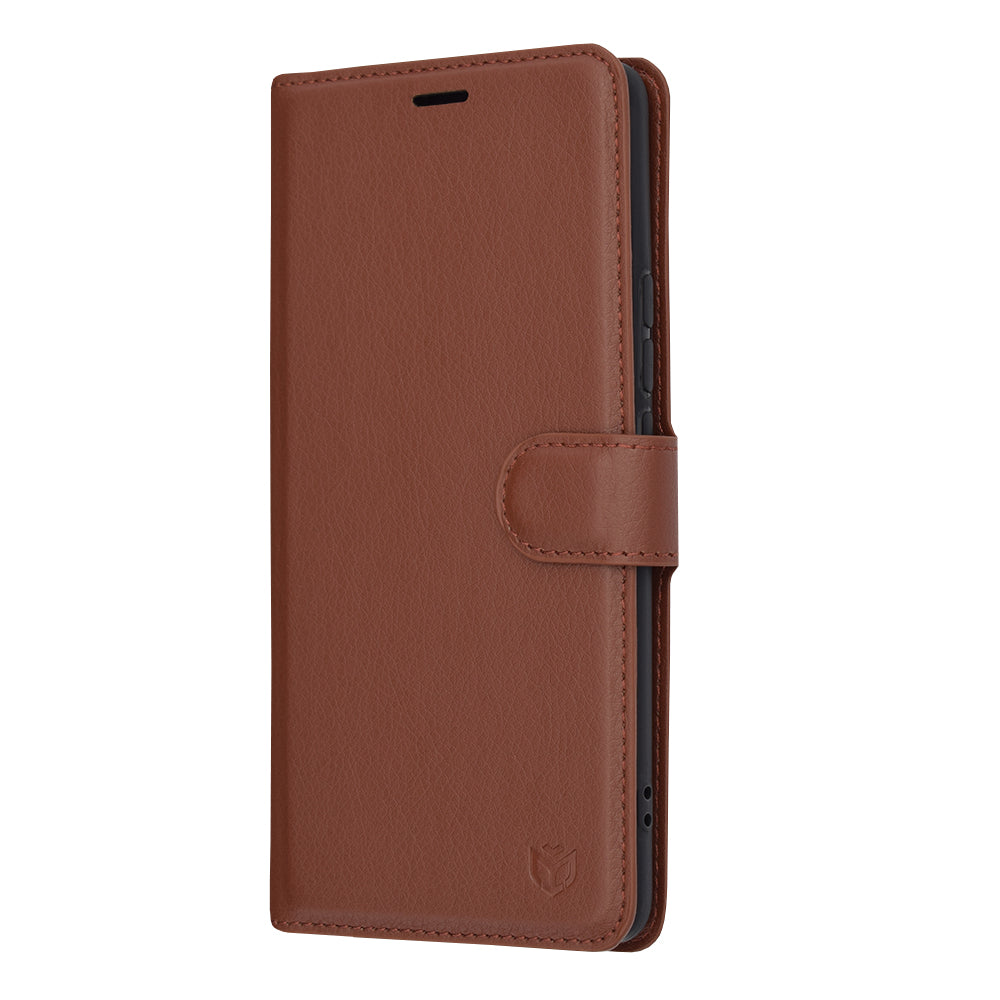 Techsuit - Leather Folio - Realme 12 Pro / 12 Pro+ - Brown
