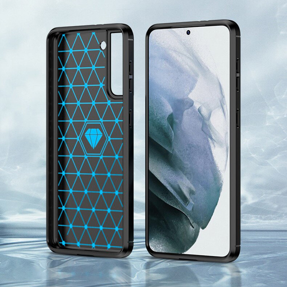 Techsuit - Carbon Silicone - Galaxy S22 - Black