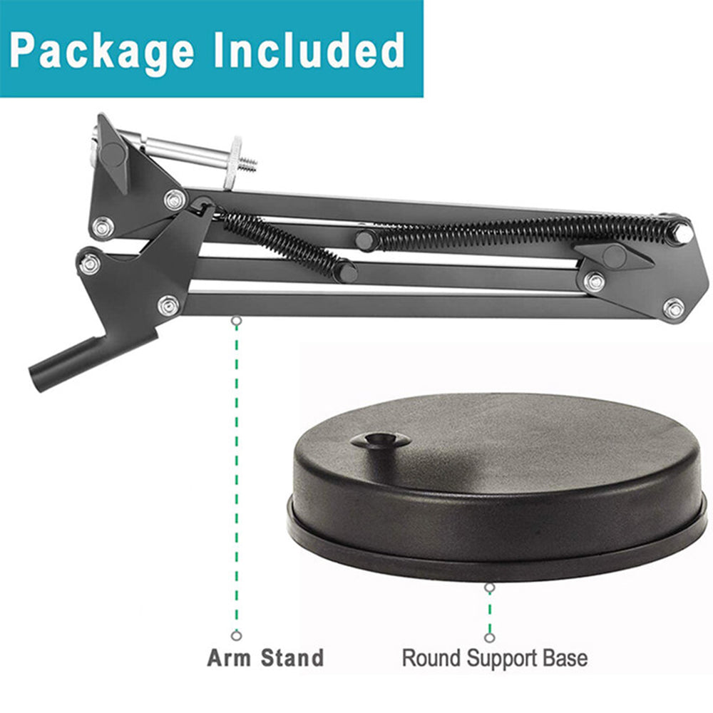 Techsuit - Desk Holder (GT6) - Adjustable Arm for Multipurpose Use with 1/4" Screw Compatibility - Black