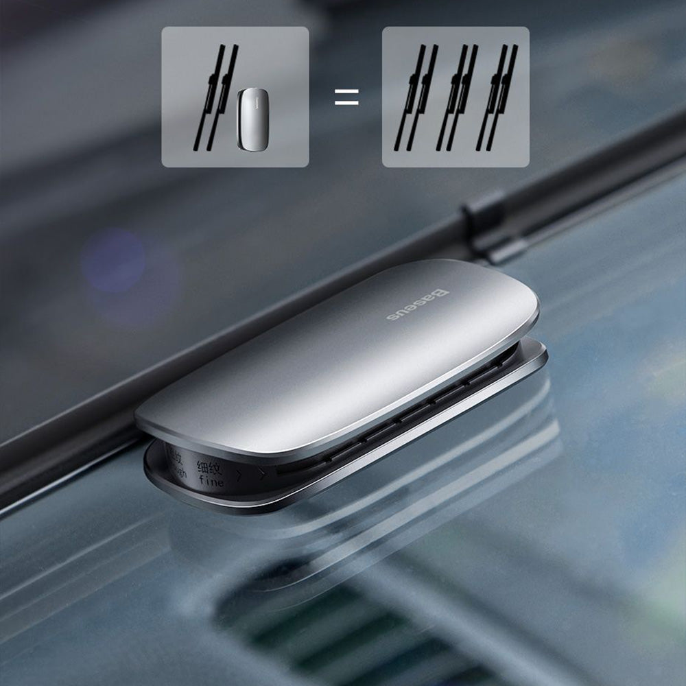 Baseus - Car Wiper Regenerator (CRXFQ-0A) - One-touch Repair, with Portable Lanyard, Fine Sanding Strip, Metal - Gray