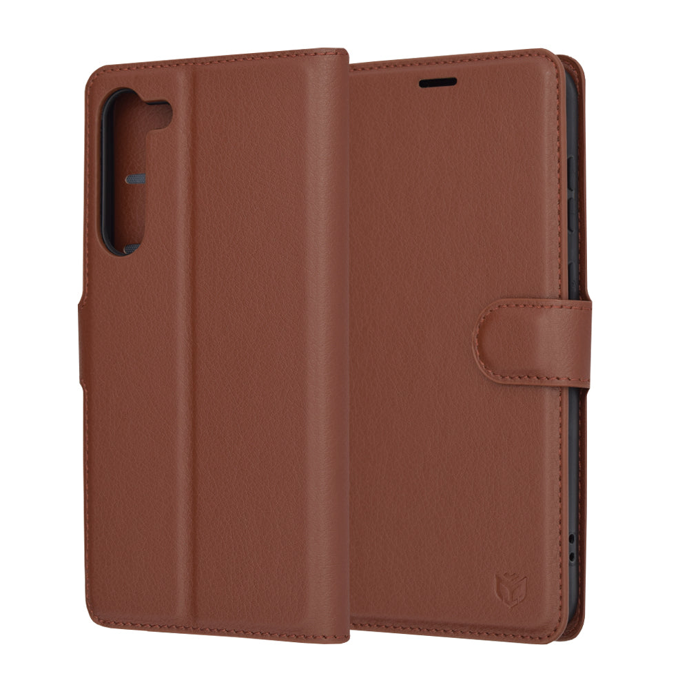 Techsuit - Leather Folio - Galaxy S23 Plus - Brown