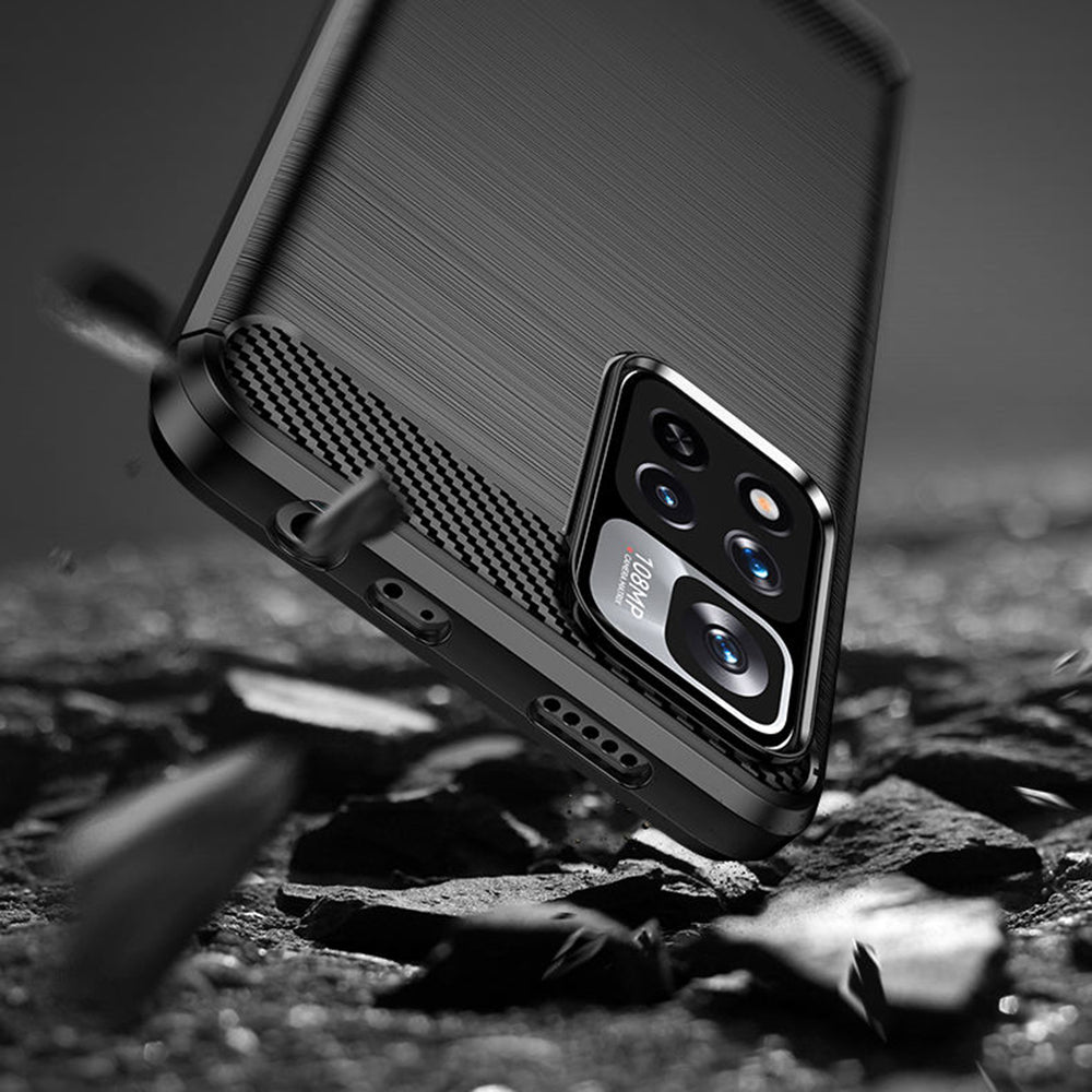 Techsuit - Carbon Silicone - Xiaomi Redmi Note 11 Pro+ 5G - Black