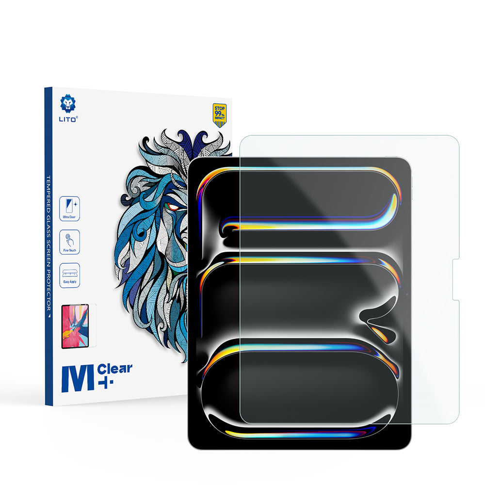 Lito - 2.5D Classic Glass Matte - iPad Pro 13 (2024) / iPad Pro 13 (2025) - Clear