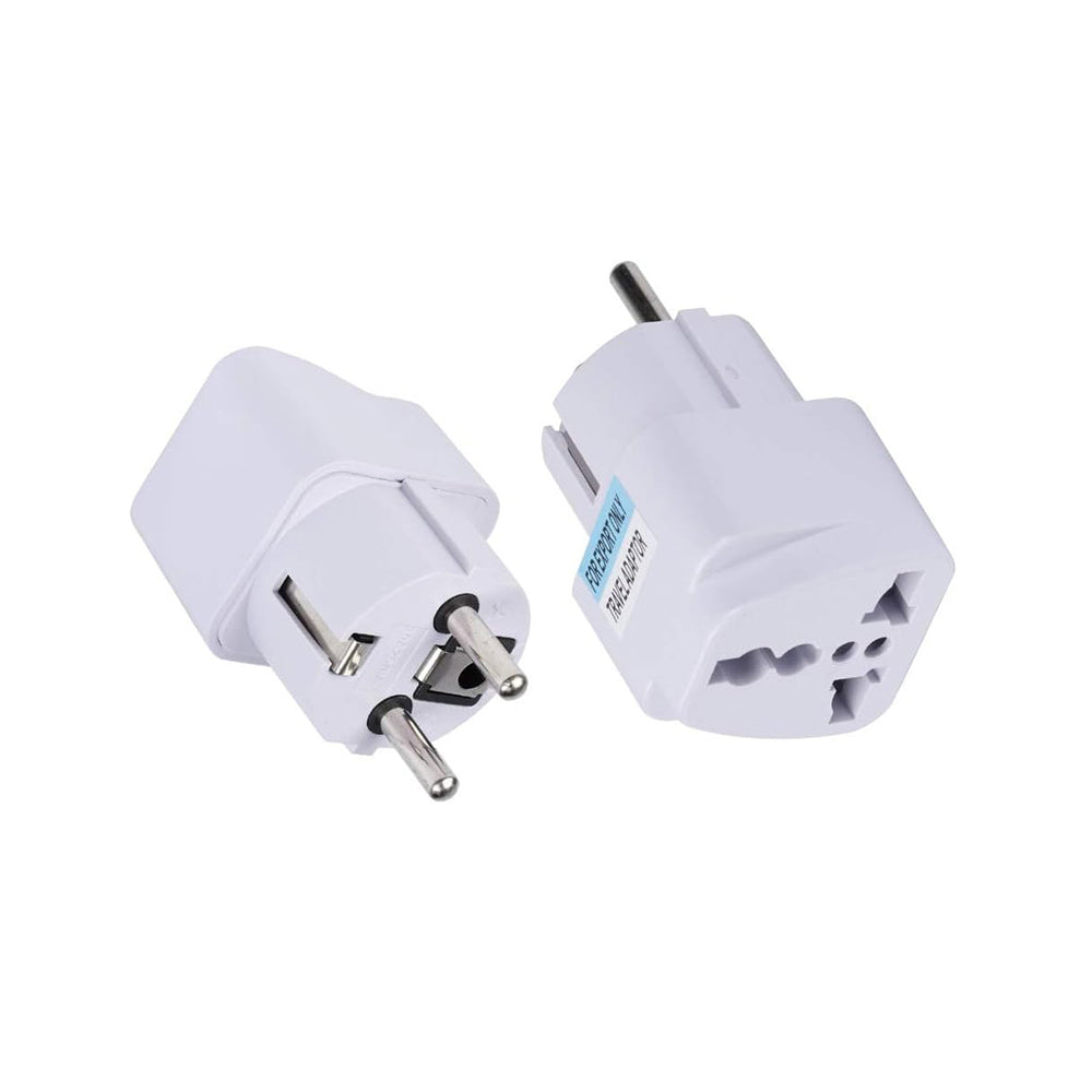 Techsuit - Travel Adapter (C524) - for UK / US / AU to EU, 10A, 250V - White