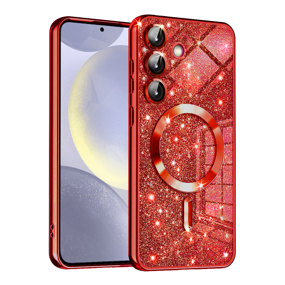 Techsuit - Luxury Glitter MagSafe - Samsung Galaxy S24 Plus - Red